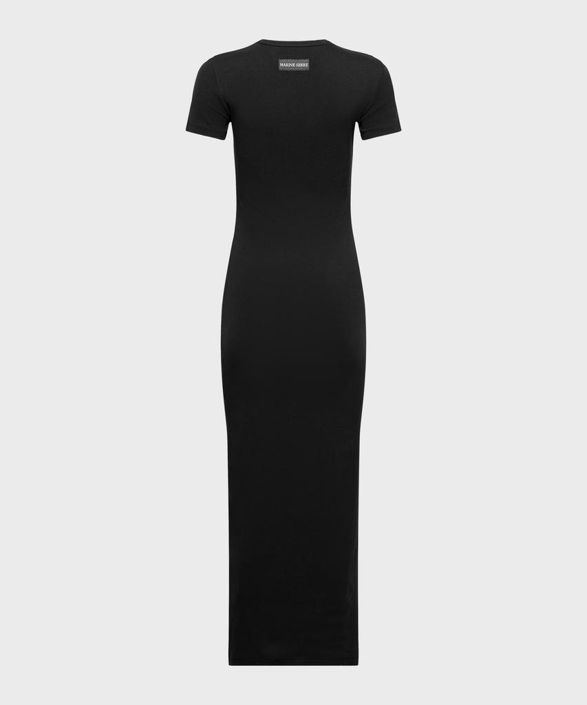 Marine Serre (W) Moon Logo Ribbed Jersey Tube Dress Black Moon Logo Ribbed Jersey Tube Dress Bk99 Black