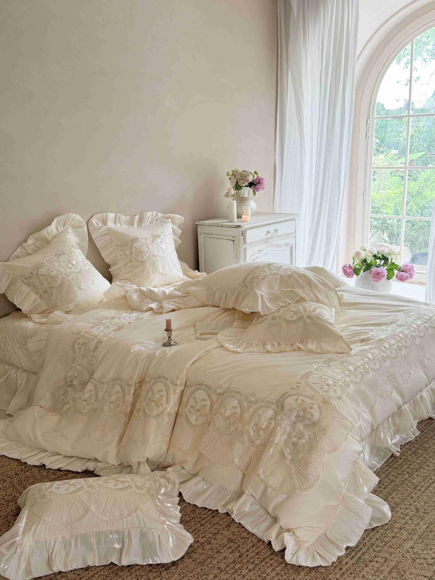 French Luxury Cotton Princess-Style Lace Trim