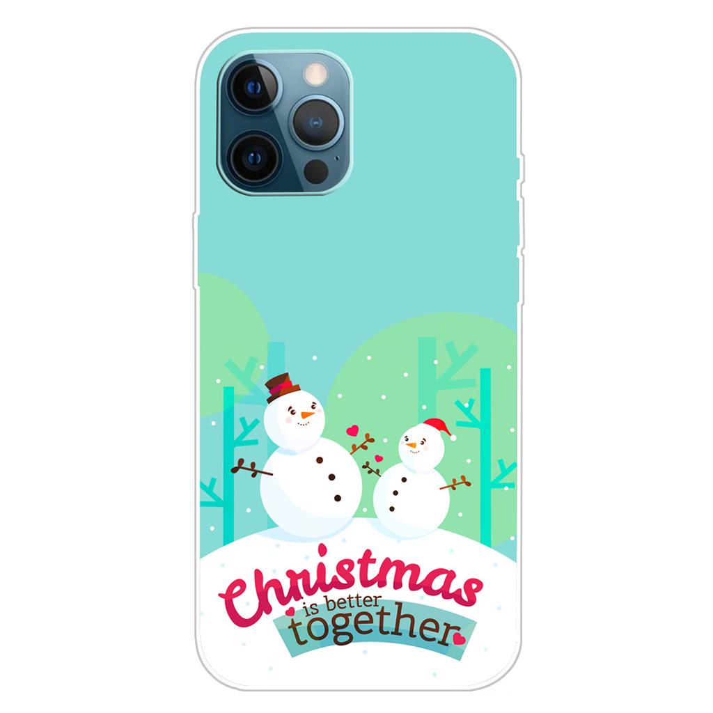 For iPhone 16 Pro Max Case Christmas Pattern Printing Soft TPU Phone Cover
