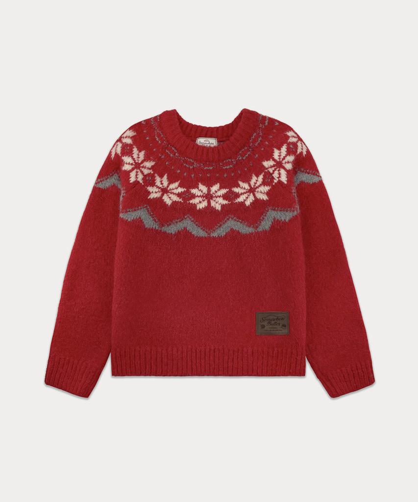 Sseomweeobeoteo Snow Alpaca Nordic Knit - Red