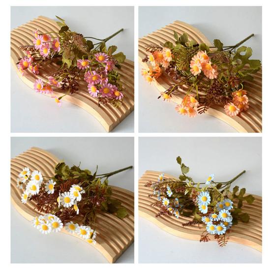 5 Stiele Künstliche Blumen UV-beständig Gefälschte Wildblumen Kunstblumen-Arrangements für Hochzeit Innen Außen Haus Garten Dekoration