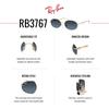 Occhiali da sole 0RB3767 ARISTA BLUE GRADIENT DARK GREY 54mm Ray-Ban
