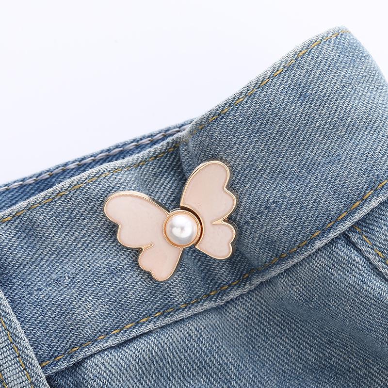 Butterfly Adjustable Waist Buckle Button for Jeans - Seamless, Nail-Free, Detachable