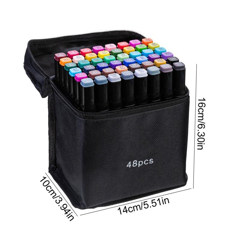 Double-headed Marker Pen Set for Beginners Animation Professional Drawing Watercolor Pens 48-color Oil-based Markers