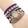 Damen Mode Wickelarmbanduhr - Diamantbesetzte Quarz-Armbanduhr
