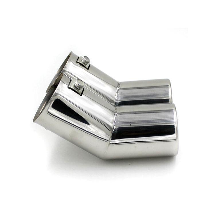 For VW Golf 4 Bora Jetta Dual Stainless Steel Exhaust Tailpipes Muffler Tips High Polish Car Performance Enhancement