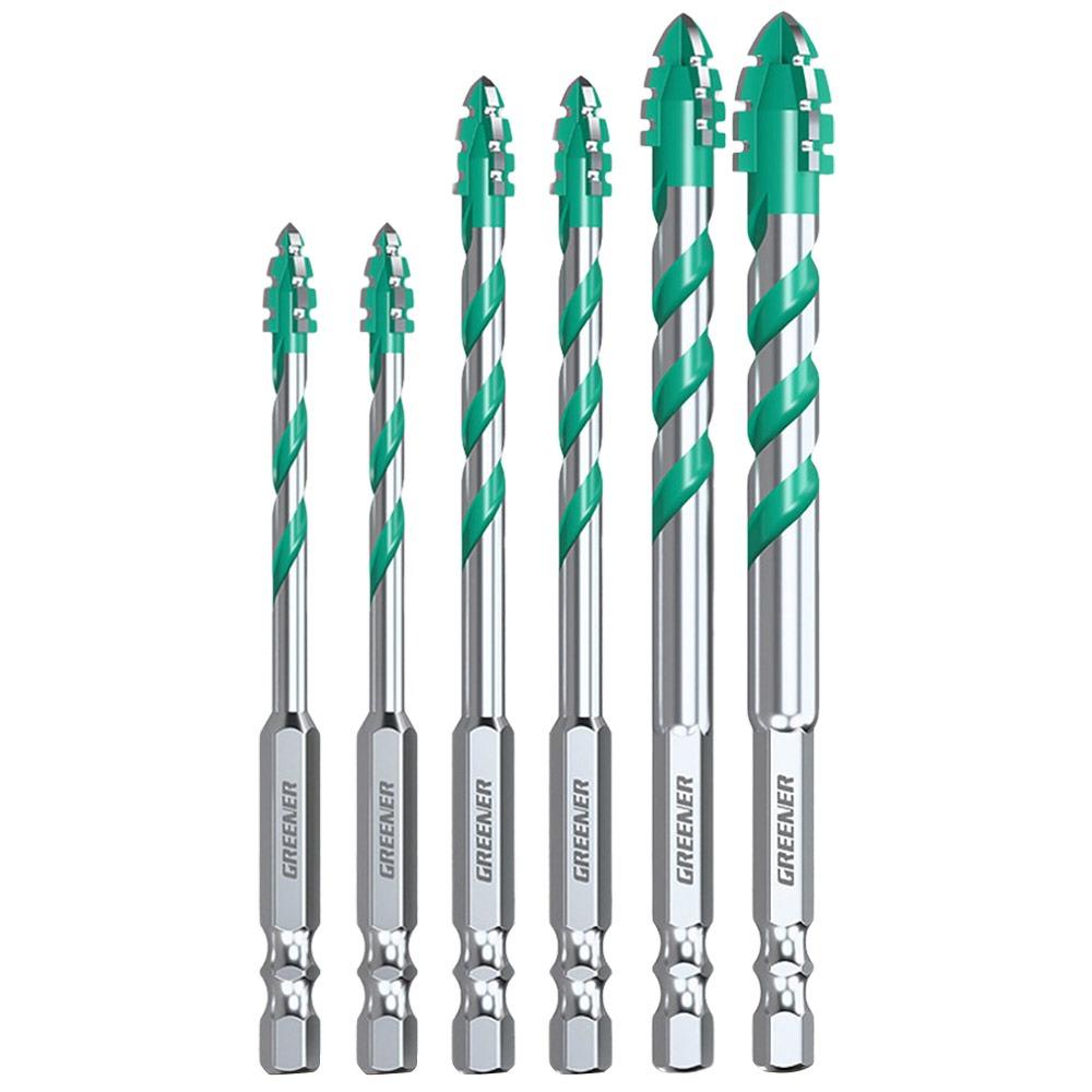 Four-Edged Eccentric Drill Bit Serrated Skewed Head Tile Drill Bit High Hardness Hexagonal Shank Drill Bit Set Drilling Tool