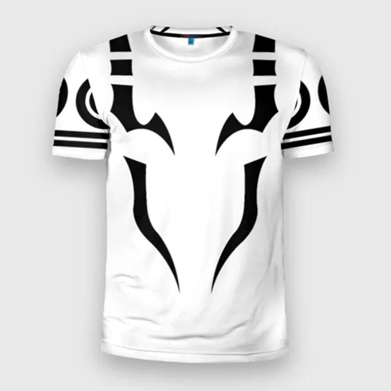 T-shirt per uomo palestra grafica estate anime jujutsu kaisen stampa 3D compressione fitness canottiera tee abbigliamento uomo oversize top