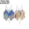 ZA New Arrival Women's Clothing ZR Fashion Style Export Fashion Joker Two-sided Asymmetric Print Tops 4786010