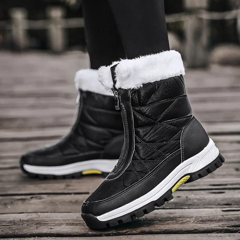 Mode Damen Winter Schneestiefel für Wasserdichte Sneaker Warme Rutschfeste Stiefel Outdoor Damen Wanderschuhe Arbeitsschuhe Botas Mujer2024