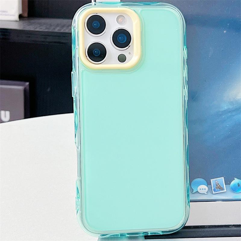 Jelly Ripples Transparent iPhone Case for 16 Pro Max, 14, 11 - Cross-Border Foreign Trade Compatible