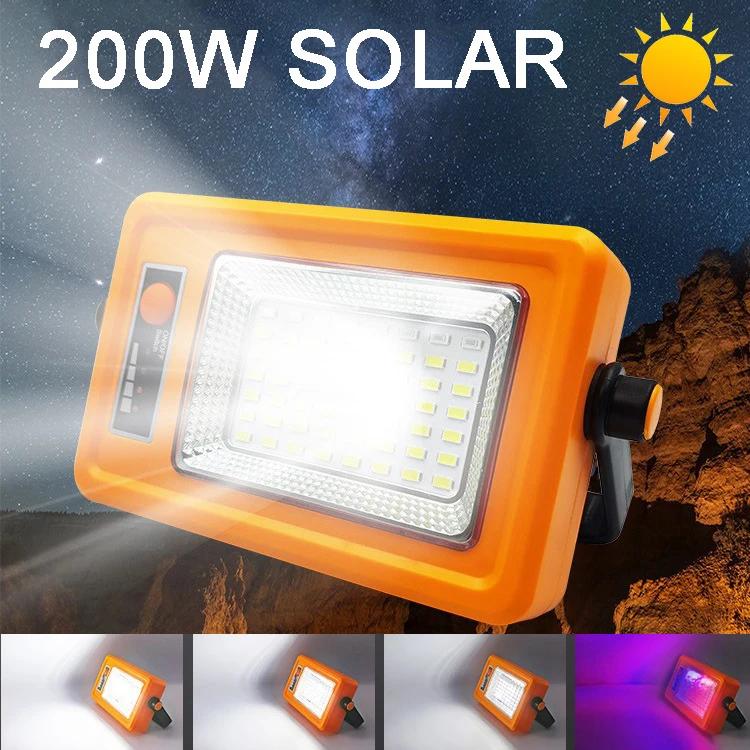 Super Bright LED Work Light Solar Lantern High Power USB Rechargeable Searchlight Camping Light Flashlight Portable Lamp