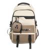 Blocked Fashionable Color Letter Printed Large Capacity Student Backpack
