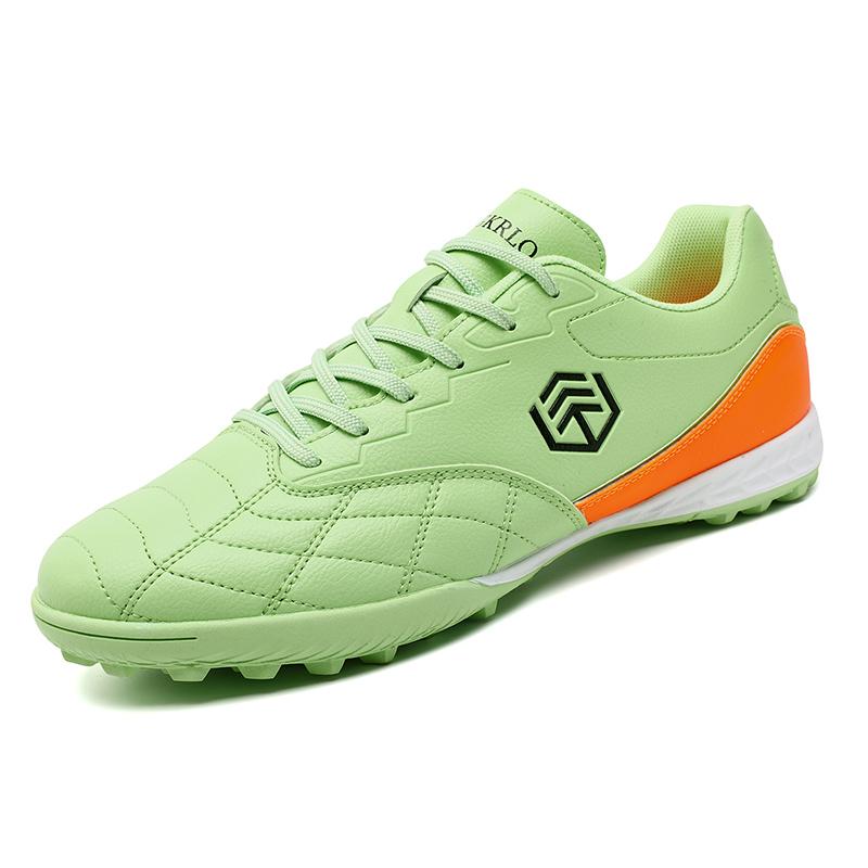 Men's Turf Leather Soccer Shoes Football Cleats Short Spikes TF Futsal Sports Training for Youth Boys Grass Ground Sneakers