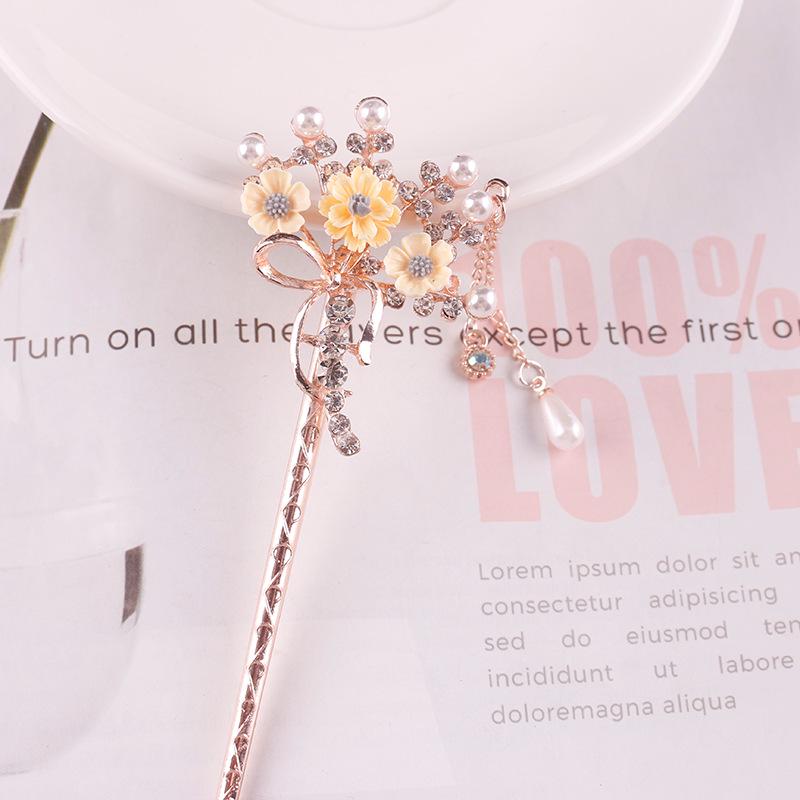 Women's 2026 Spring/Summer Chinese Tassel Alloy Hairpin - Qipao Hair Accessories