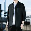 Frühling Herbst Herren Baumwolle Casual Shirts Hohe Qualität Einfarbig Drehen Unten Kragen Lose Mode Jugendliche Vitalität Shirts Männer