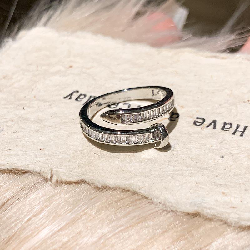 Women's Silver Town Zircon High-End Luxury Pinky Ring Pair