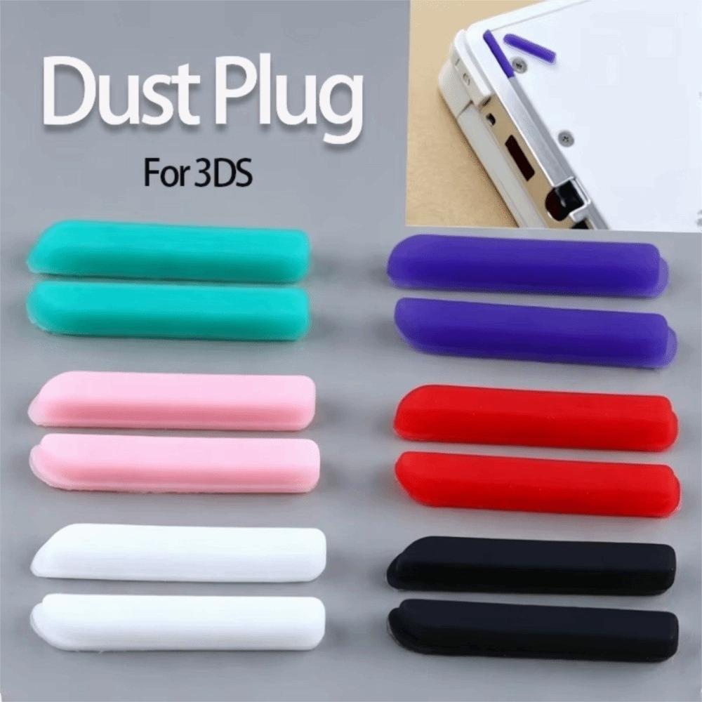 1Pair Dustproof Console Dust Plugs Protective Port Plugs for 3DS Console Replacement Accessories