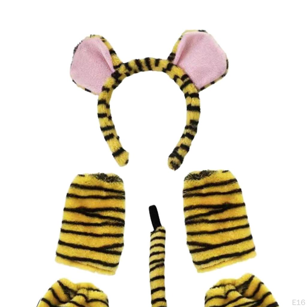 Animal Ears and Tail Set Comfortable Cosplay for Kids Party Stage Performance