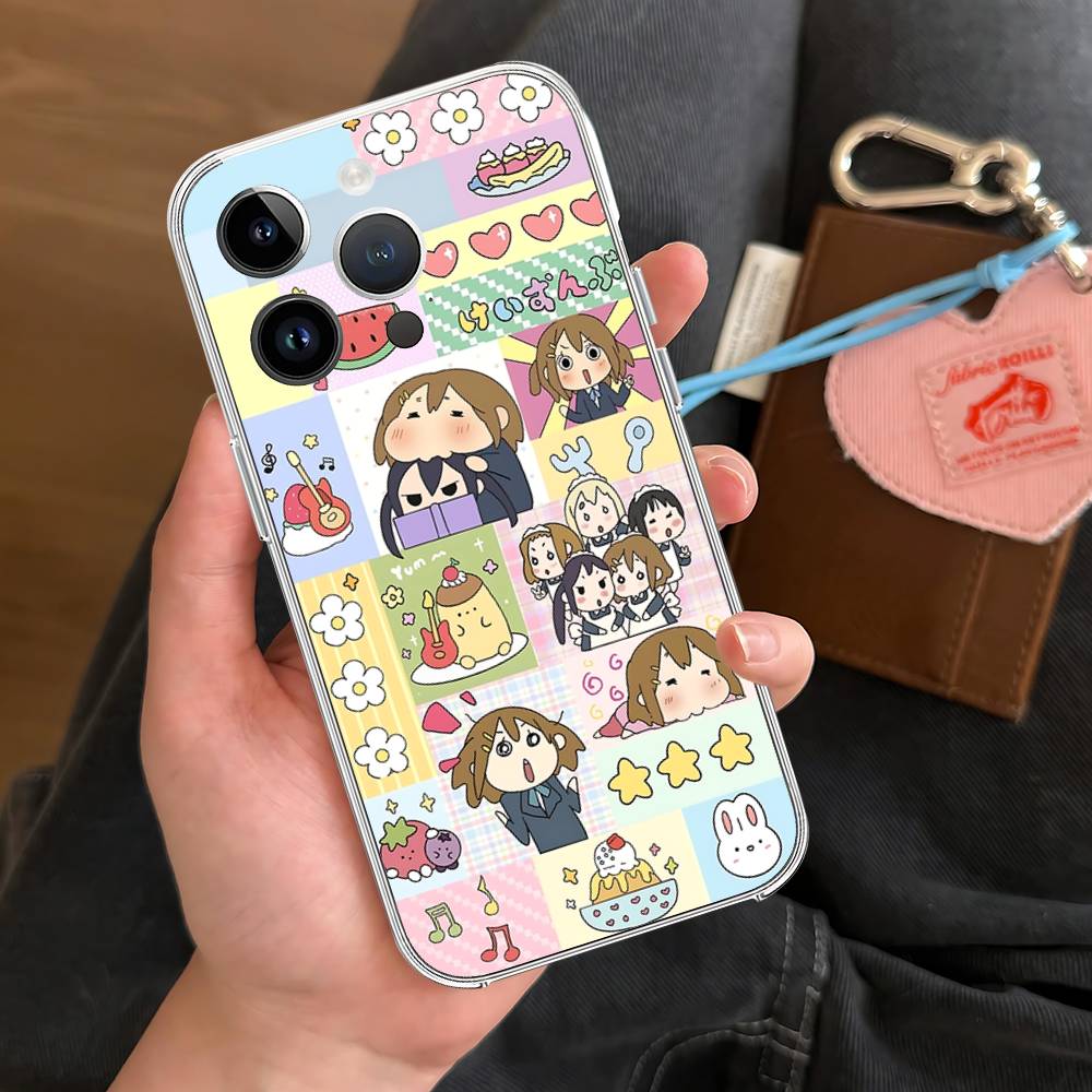 

Anime Girl K-ON Phone Case For Iphone 17 16 15 11 13 14 Pro Max 7 8 Plus X Xr Xs Max Se2020 12mini Transparent Cover iphone16
