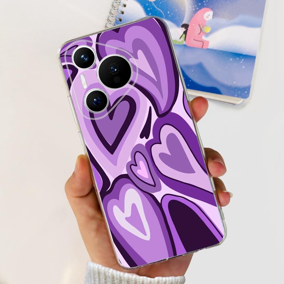 For Huawei Pura 70 Pro Plus Case Stylish Painted Cover Clear Silicone Phone Cases For Huawei Pura 70 Pro Pura70 Pro+ Soft Fundas
