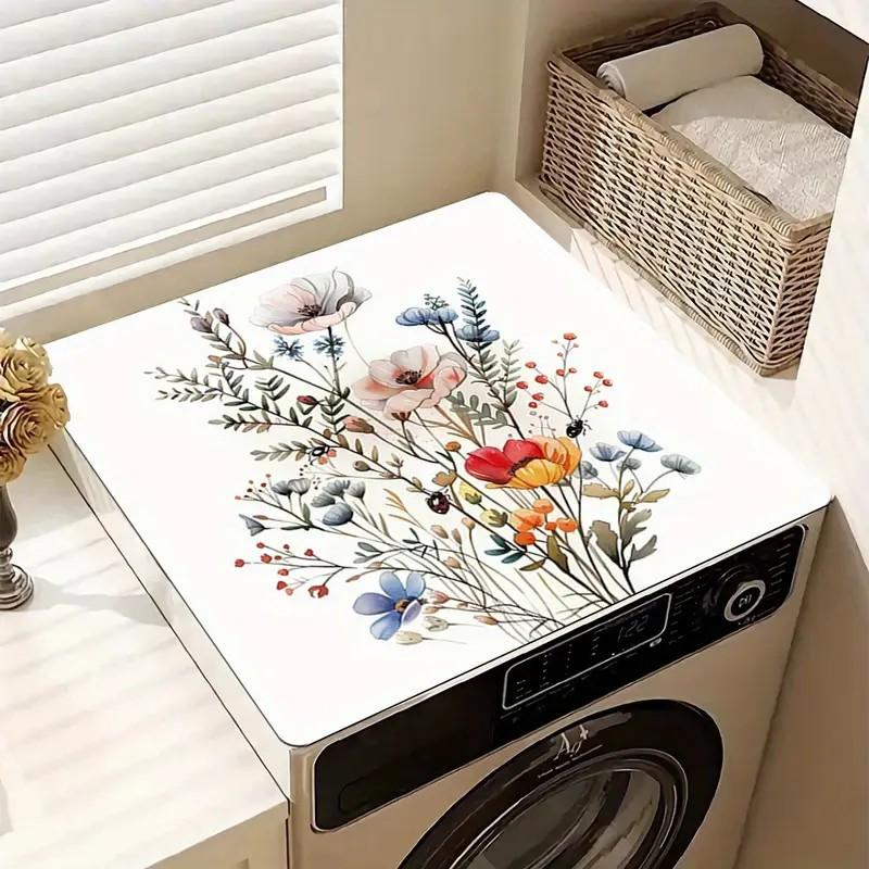 Versatile Floral Dish Drying Mat Soft, Non-Slip & Super Absorbent | Perfect for Coffee Machines, Pets & Countertop Decor