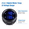 52mm Car Digital Turbo Boost Gauge Oil Pressure Gauge LED Double Display Water Temperature Voltage Gauge Fit for 12v/24v Cars