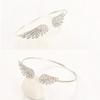 Women's Fashion Silver Color Rhinestone Angel Wings Bangle Cuff Bracelet Jewelry