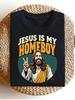 T-shirt da Donna con Grafica Divertente Religiosa Casual, Abbigliamento Estivo per Amici e Familiari, Donna Ro