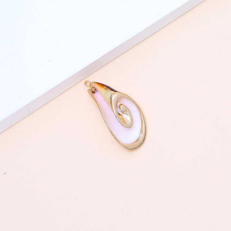 Electroplated Natural Shell Conch Scallop Pendant for DIY Necklace & Bracelet Jewelry