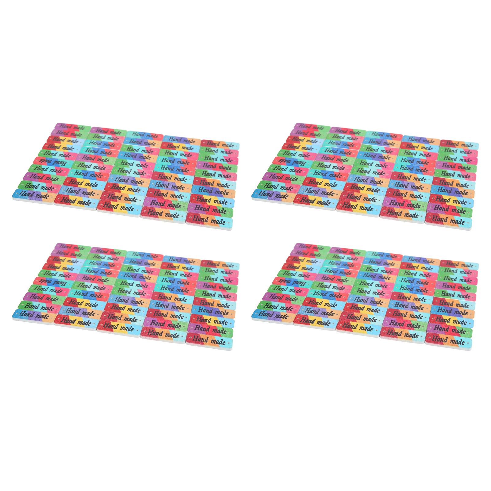 200 шт. Деревянная бирка 30x10 мм Цвет Индивидуальность Прочная Долговечная Ручная работа Деревянная Вручную Знак