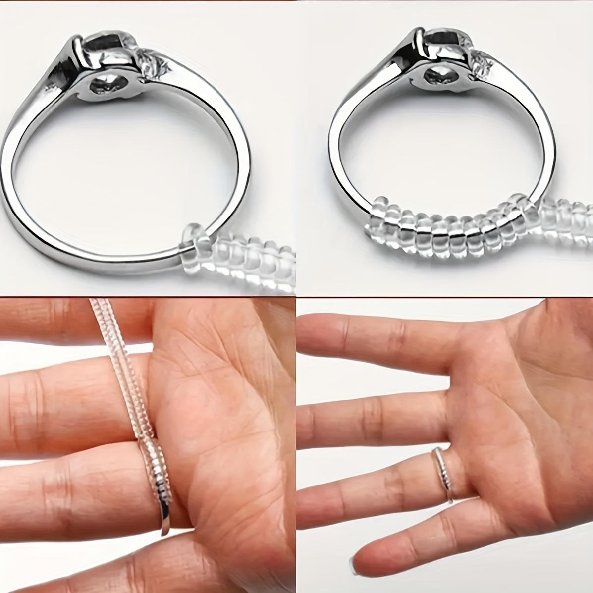 

8-Piece Invisible Ring Size Adjuster Pack, Universal Loose Ring Set, Transparent Silicone Material, Ring Spacer Fixing Tool. прозрачный