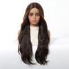 Brown Highlights Synthetic Wigs Hairline Lace Frontal Wave Layered Wigs for Women Ladies Daily Use Natural Wigs Heat Resistant