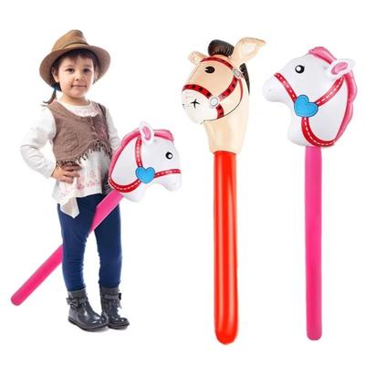 Ballon Gonflable en PVC Cheval de Hobby Dessin Animé Jouet Bâton Nouveau Ballon Bâton Tête de Cheval Fête