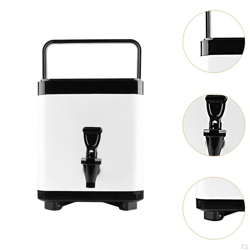 Beverage Dispenser with Faucet for And Cold Drinks, Portable Insulated Container Soup