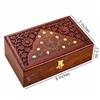 Wooden Box | Jewellery Box| Decorative Case| Kit| Vanity| Organiser For Women, Necklaces, cash, gold (8X5 Inches, Crown Natural)