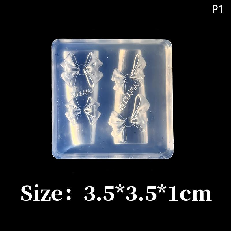 3D Silicone Mold Flower Heart Nail Art Decorations Nails Diy Design Butterfly Bow Nail Mold Stamping Plate Manicure Mold