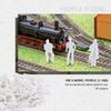 Dovhmoh 100pcs HO Scale 1:100 White Model People and Train Figures, Unpainted