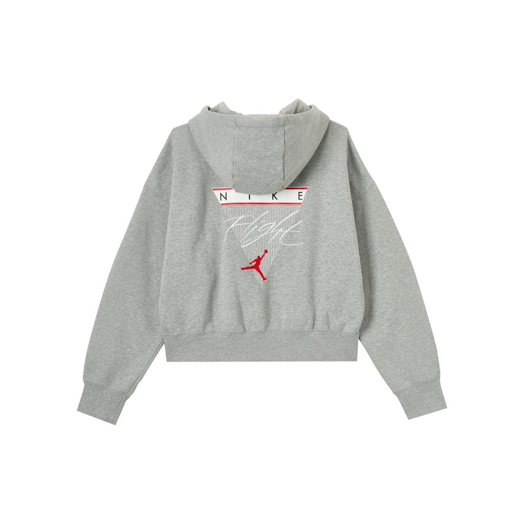 (WMNS) Air Jordan Fleece Hoodie 'Grey' Women's DB9067-063
