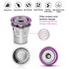 Coffee Capsule Funnel Stainless Steel Coffee Capsules Coffee Filters Cup Coffee Capsule Coffer Set for Keurig 2.0 1.0 Mini Plus