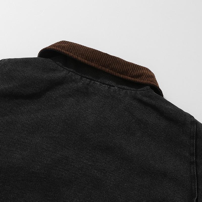 Männer Kleidung Winter Cord Herren Baumwolle Mantel Revers Freizeit Baumwolle gefütterte Jacke Top Warme Baumwolle gefütterte Mantel