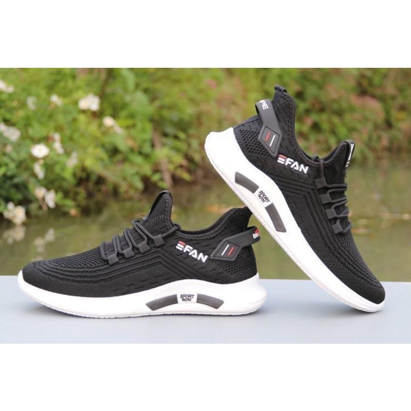 Men's Shoes, New Summer Breathable Casual Sneakers, Korean Style Trendy Versatile Mesh Running Shoes for Men