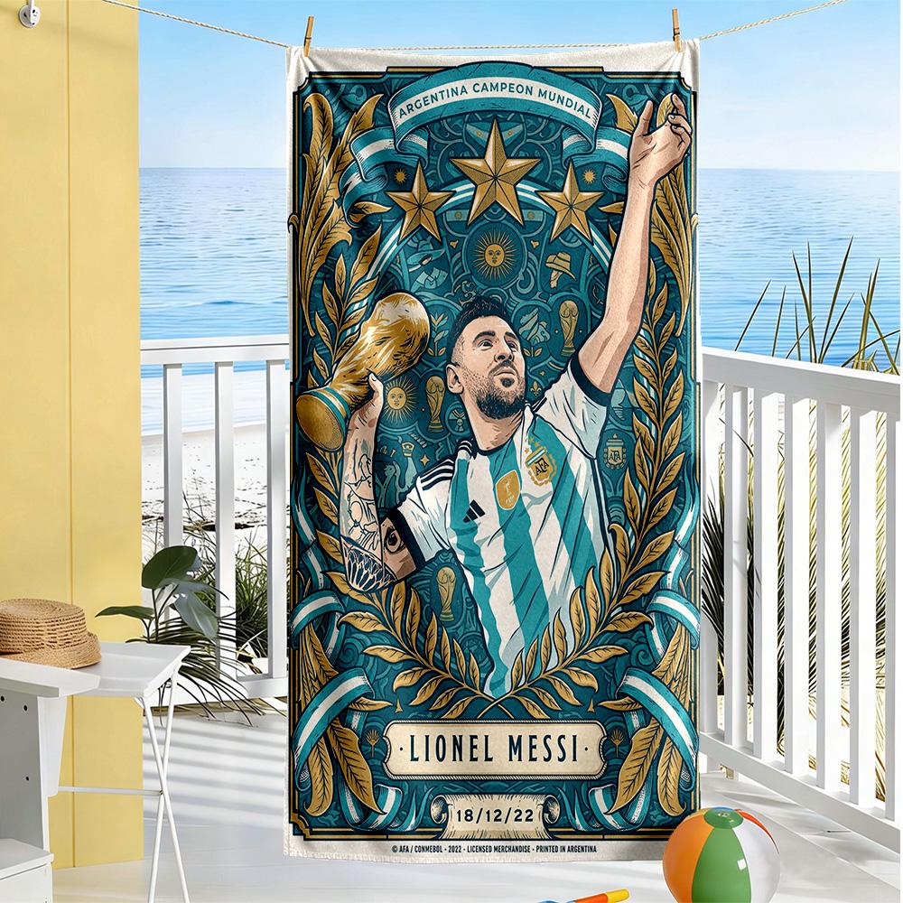 Messi Beach Towel High Absorbency & Quick-Dry Comfortable Lightweight