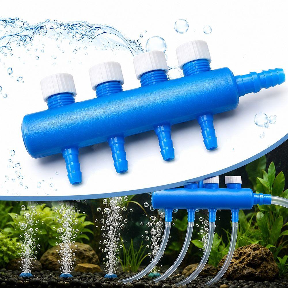 Multi Outlet Air Flow Control Valve Adjustable Aquarium Air Splitter Aquarium Aeration