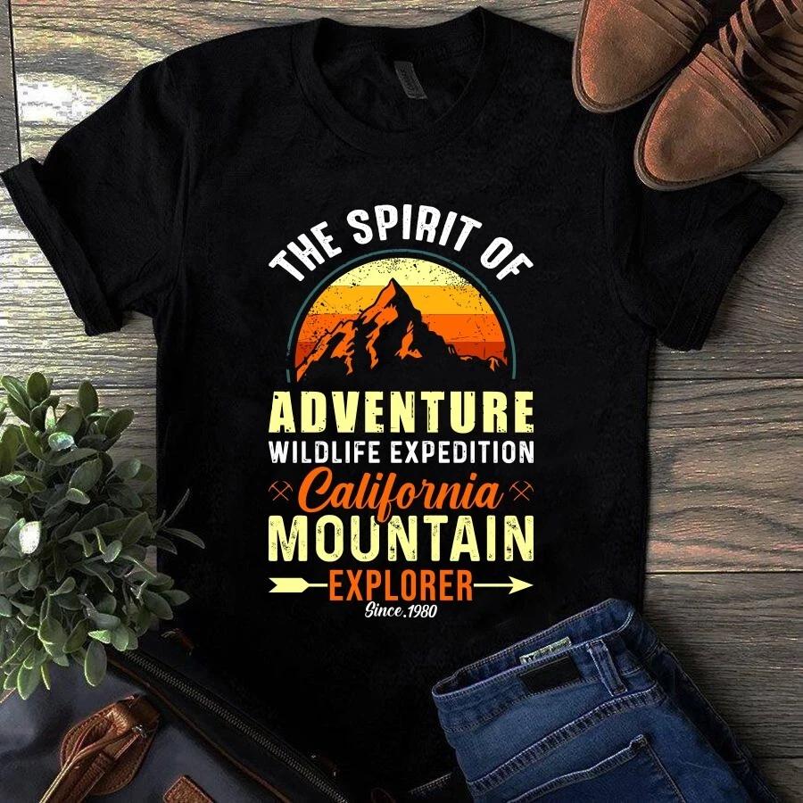 The Spirit of Adventure Wildlife Expedition California Moutain Camping Men s and Women s T-shirts M