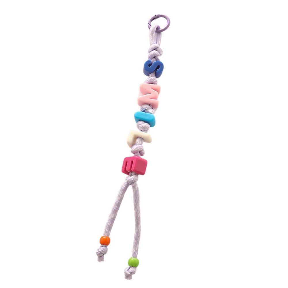 Anti-Lost Mobile Phone Lanyard Colorful Car Keyring Cute Beaded Tassel Pendant  Friend Gift