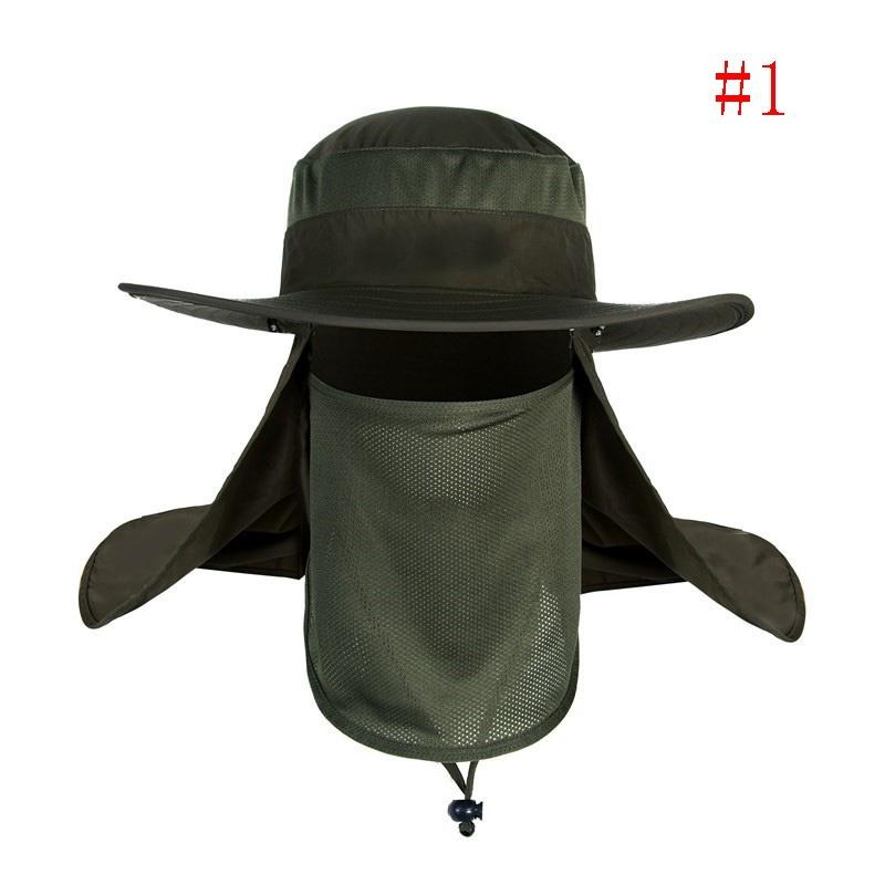 Unisex Outdoor Sport Fishing Hiking Hat UV Protection Face Neck Flap Sun Cap Waterproof and Quick-drying Fisherman Fishing Hats