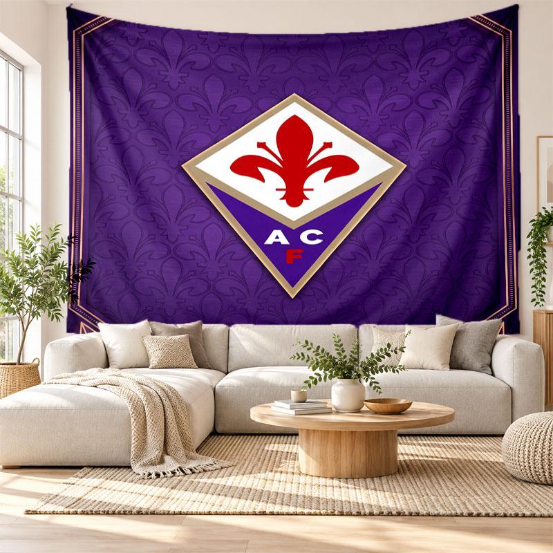 Fiorentina FC Wall Tapestry, Soft Fabric Wall Hanging, Decorative Backdrop For Bedroom Home Wall Art
