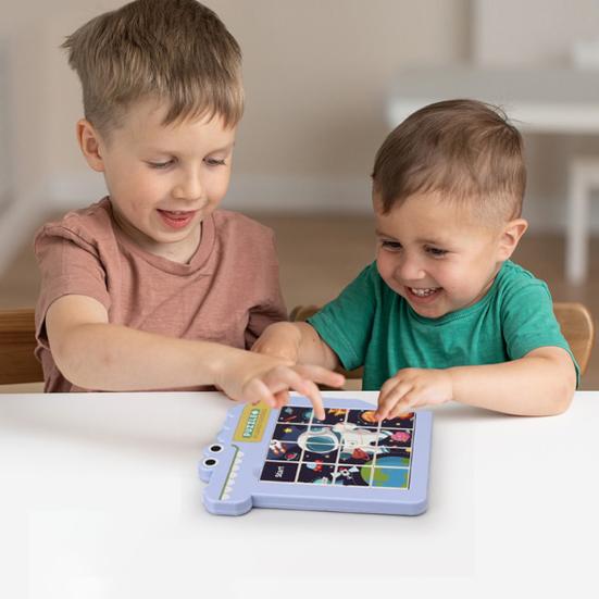 Slide Puzzle Interactive Interesting Fine Workmanship Creative Multifunctional Thinking Logic Training ABS Digital Sliding Puzzle Cartoon Educational