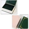 Jewelry Presentation Box with Book Style Flip Lid, Soft Lined Ring Holder Panel and Display Space for Gift Packaging